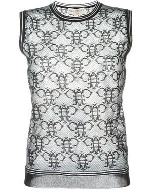 Emilio Pucci Sheer Logo Tank Top - Grey