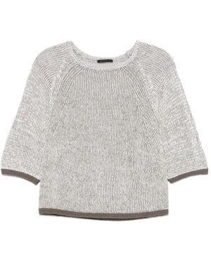 Transit Maglione Con Rifinitura A Contrasto - Grigio