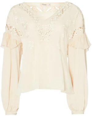 Temperley London Daphne Ruffled Embroidered Blouse - White