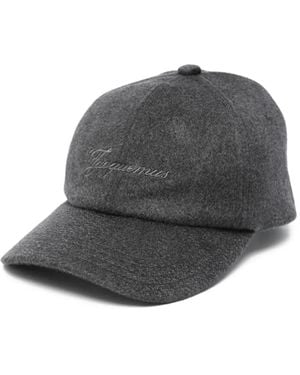 Jacquemus Logo-embroidery Baseball Cap - グレー