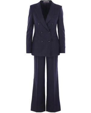 Tagliatore Pinstripe double-breasted suit - Blau