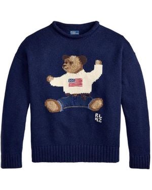 Polo Ralph Lauren Polo Bear Roll-Neck Jumper - Blue