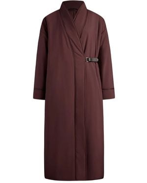 12 STOREEZ Belted Padded Coat - Red