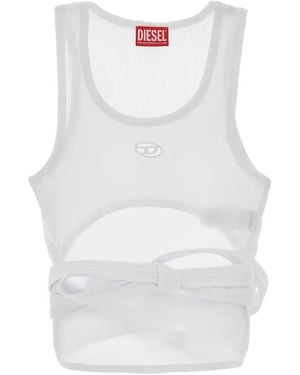 DIESEL Cotton Tank Top - White