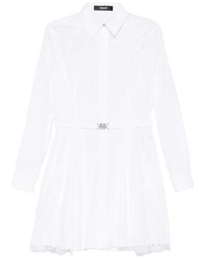 Versace Lace Insert Mini Dress - White
