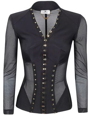 Elisabetta Franchi V-Neck Blouse - Blue