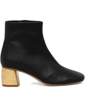 forte_forte 55Mm Leather Ankle Boots - Black