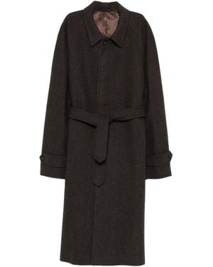 Paura Arthur Belted Coat - Black