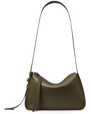 Tory Burch Small Pebbled Leather Shoulder Bag - White
