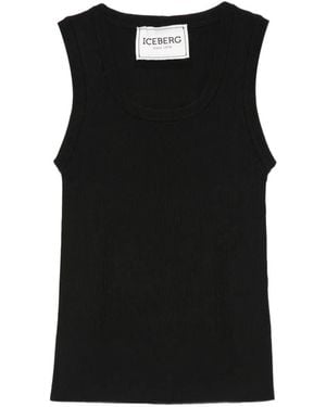 Iceberg Scoop-Neck Tank Top - Black