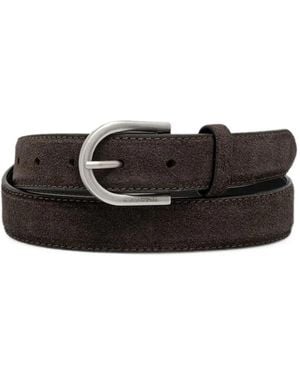 Marc O' Polo Jill Suede-Finish Buckle-Fastening Belt - Black