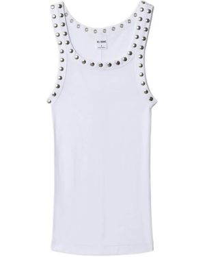 RE/DONE Studded Ribbed Tank Top - White