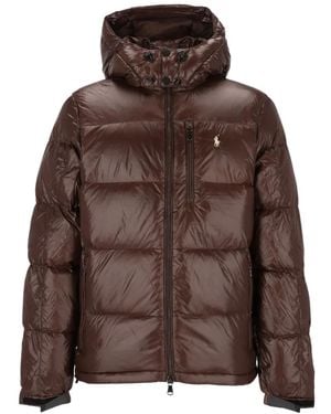 Polo Ralph Lauren Quilted Hooded Jacket - Brown