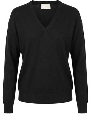 Drumohr V-Neck Merino Wool Sweater - Black
