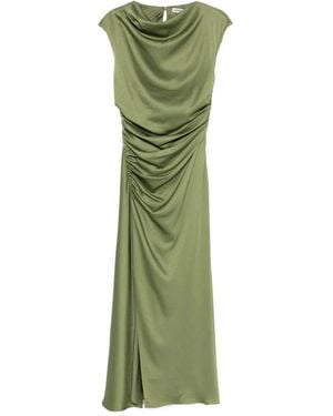 Jonathan Simkhai Abito Burke Midi Con Scollo Drappeggiato - Verde