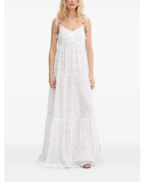 Silvian Heach Broderie-Anglaise Maxi Dress - White