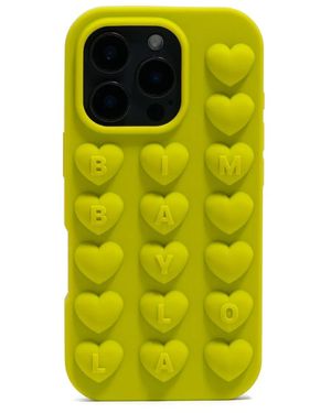 Bimba Y Lola Heart-Embellished Iphone 16 Pro Case - Yellow