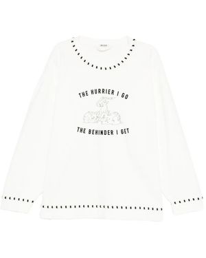 Bode Jersey Con Estampado Gráfico - Blanco