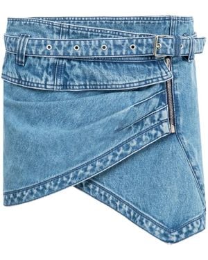 Isabel Marant Belted Wrap Mini Skirt - Blue