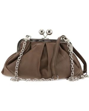 Weekend by Maxmara Small Pasticcino Leather Clutch Bag - Brown