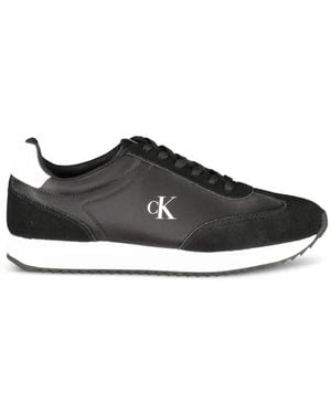 Calvin Klein Baskets À Logo Imprimé - Black