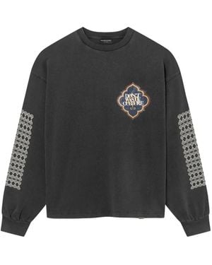 don't waste culture Himariyu Graphic-Print Jumper - Black