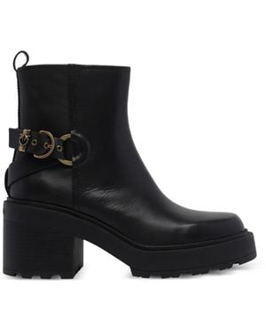 Pinko Altea Buckle-Strap Boots - Black