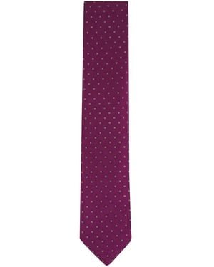 Eton Medallion-print Tie - Purple