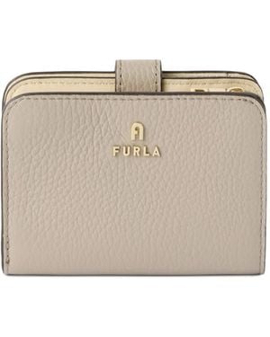 Furla Logo-Plaque Bifold Wallet - Natural
