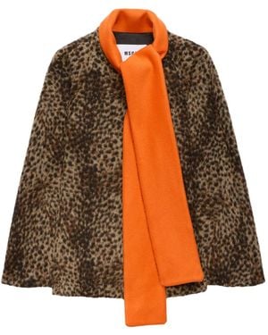 MSGM Attached-scarf cape - Orange
