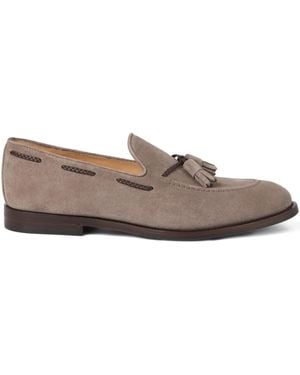 Brunello Cucinelli Tassel suede loafers - Braun
