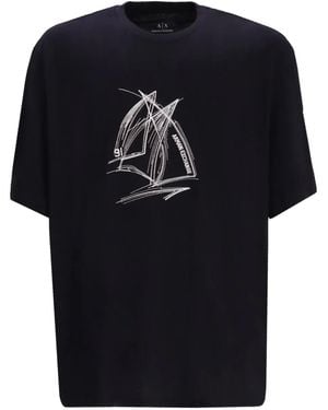 ARMANI EXCHANGE T-Shirt Con Stampa - Nero