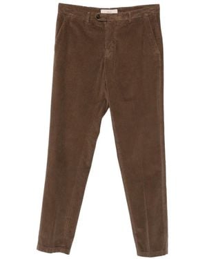 Briglia 1949 Corduroy-Effect Straight-Leg Trousers - Brown