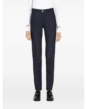 Ferragamo Contrast-Stitch Five-Pocket Jeans - Blue