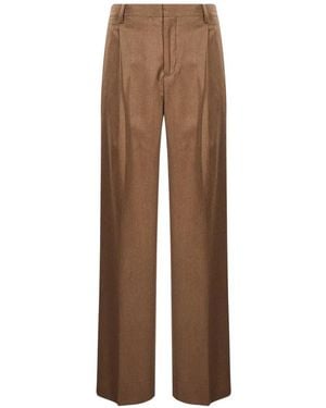 Briglia 1949 Pleated Straight-Leg Pants - Brown