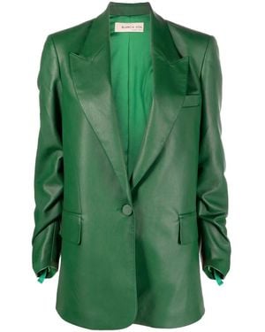 Blanca Vita Polished-Finish Single-Breasted Blazer - Green