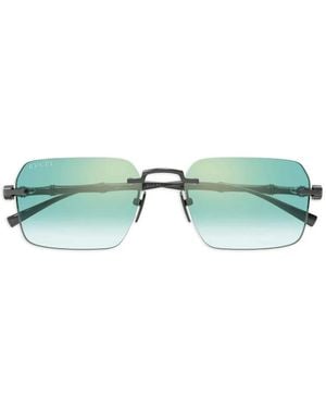Gucci Gafas De Sol Bamboo Con Montura Rectangular - Verde