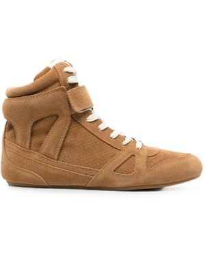 Isabel Marant Perforated Touch-Strap Trainers - Brown