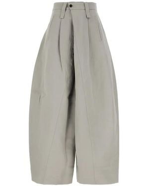 Niccolò Pasqualetti Pleated Wide-Leg Pants - Grey