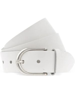 BGM LABEL Ceinture En Cuir À Fermeture Boucle - White