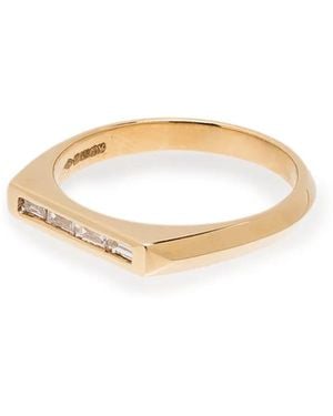 Lizzie Mandler 18Kt Knife Edge Diamond Ring - White