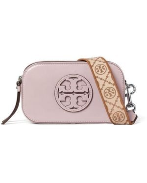 Tory Burch Mini Miller Spazzolato Cross Body Bag - Pink