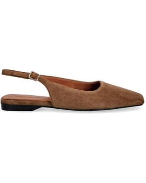 Vagabond Shoemakers Delia Square-Toe Slingback Ballet Flats - Brown