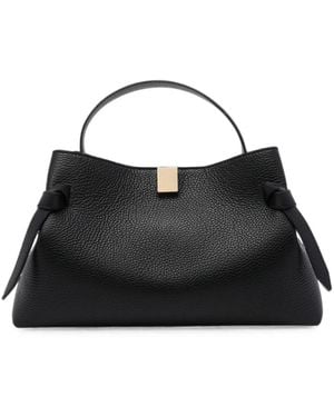 Yuzefi Gyoza Handtasche Aus Gekörntem Leder - Schwarz