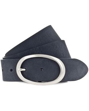 Vanzetti Oval-Buckle Leather Belt - Blue
