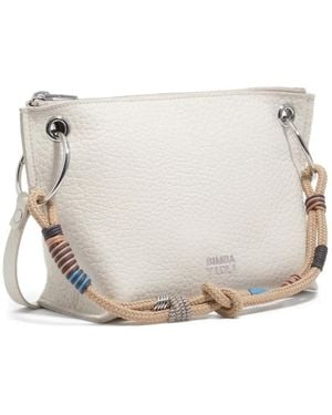 Bimba Y Lola Medium Knotted Rope Leather Shoulder Bag - White