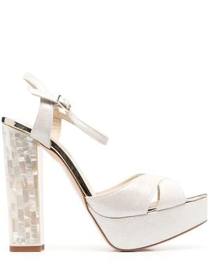 freya rose Bonnie Suede Sandals - White