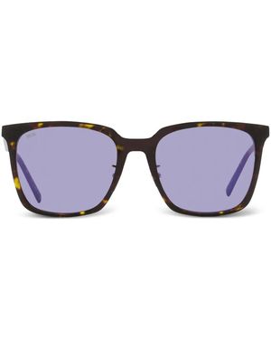 MCM 714Sa Rectangle-Frame Tortoiseshell-Effect Sunglasses - Blue