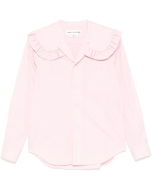 Comme des Garçons Frill Wide-Collared Shirt - Pink