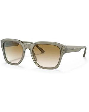 Emporio Armani スクエアフレーム サングラス - ナチュラル